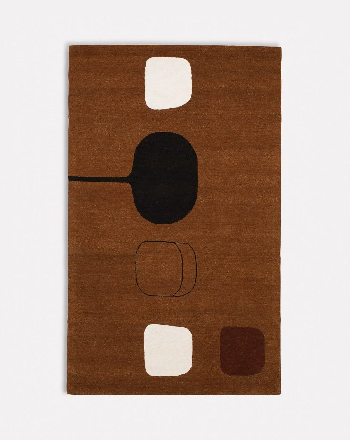 Brown Thomas Inset Rug Permutation Brown By William Scott Rug by Christopher Farr | Curio