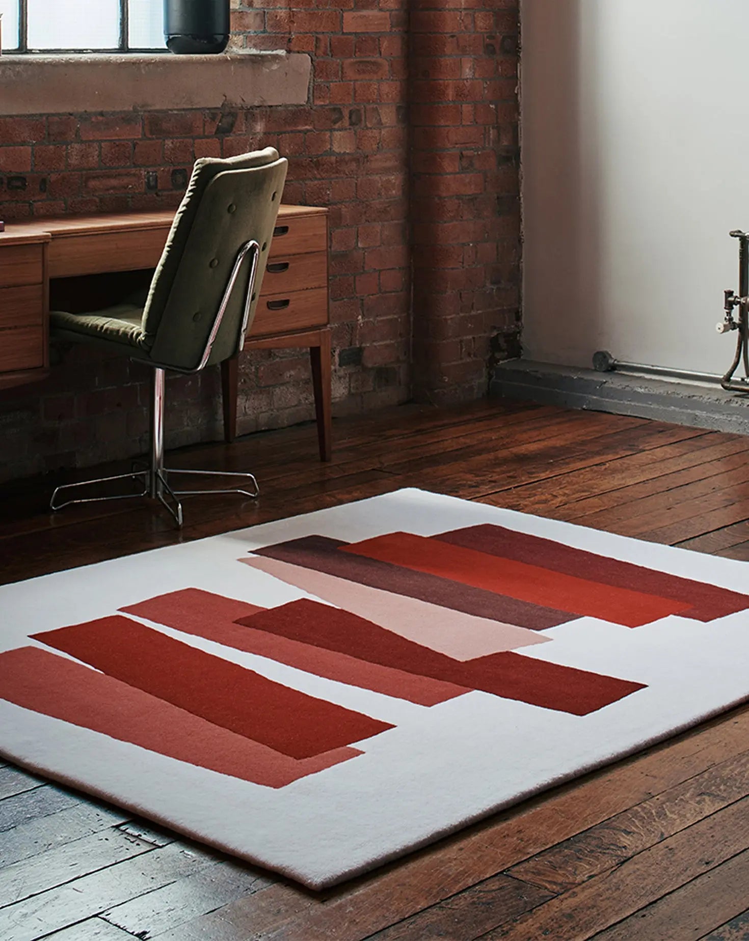 The Many Faces of Red By Josef Albers Rug Christopher Farr