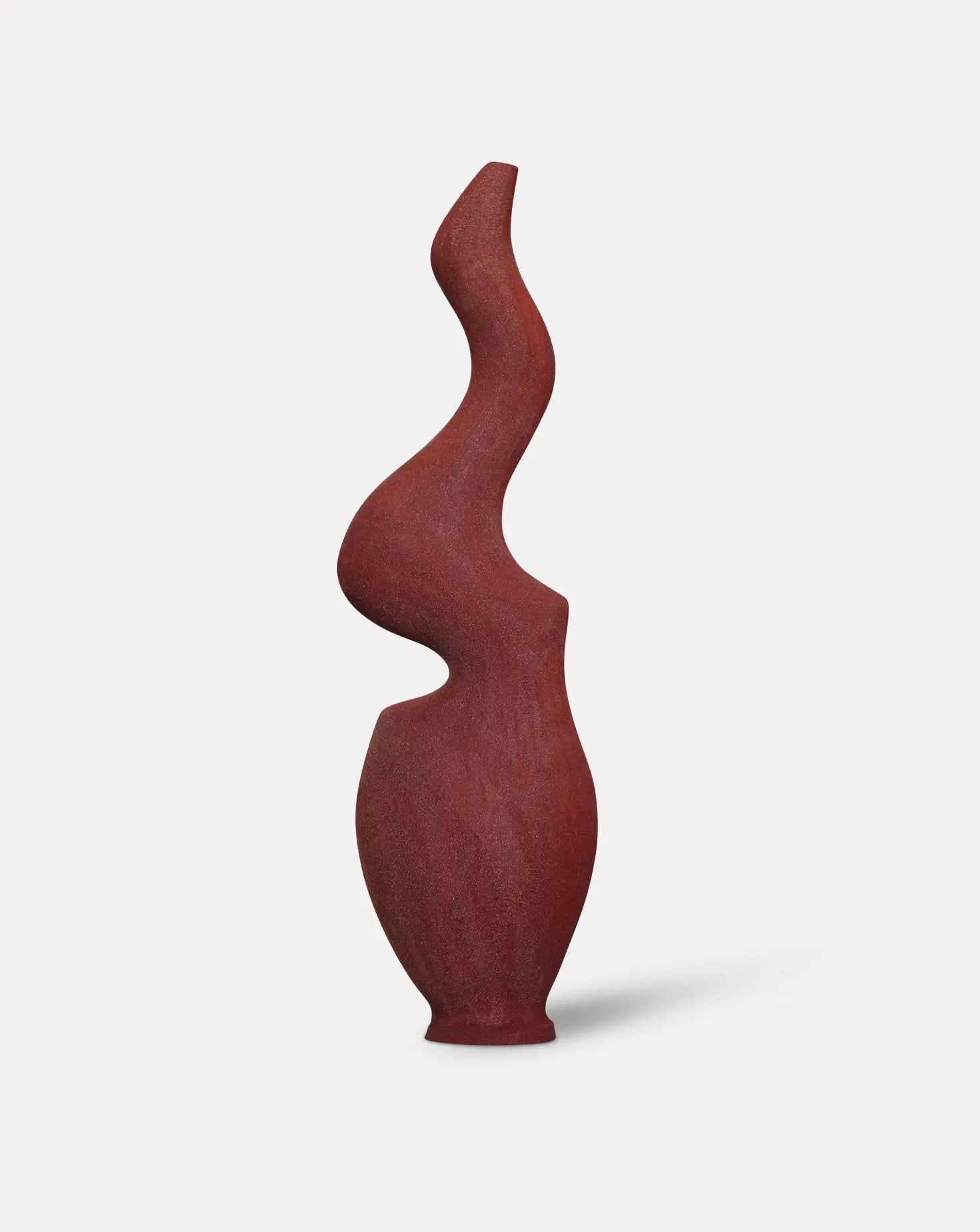 Pleomorph Red Ceramic Sculptural Vase Abid Javed